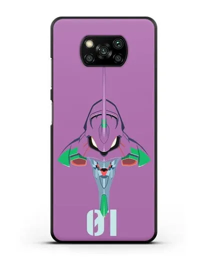 Чехол аниме Евангелион - Ева 01 силиконовый для Xiaomi Poco X3