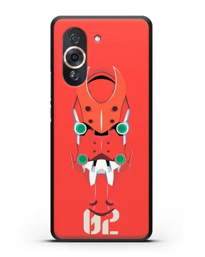 Чехол аниме Евангелион - Ева 02 силиконовый для Huawei Nova 10