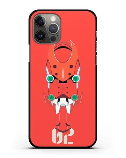 Чехол аниме Евангелион - Ева 02 силиконовый для iPhone 12 Pro