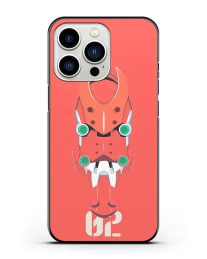 Чехол аниме Евангелион - Ева 02 силиконовый для iPhone 13 Pro