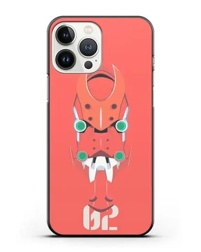 Чехол аниме Евангелион - Ева 02 силиконовый для iPhone 13 Pro Max