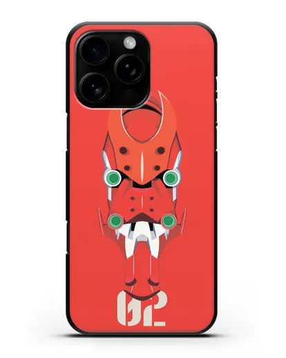 Чехол аниме Евангелион - Ева 02 силиконовый для iPhone 16 Pro Max