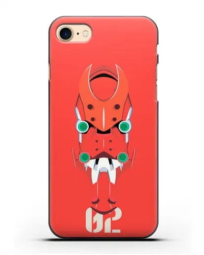 Чехол аниме Евангелион - Ева 02 силиконовый для iPhone 7