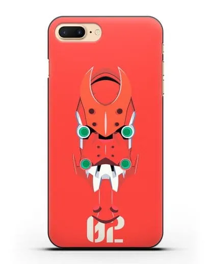 Чехол аниме Евангелион - Ева 02 силиконовый для iPhone 7 Plus