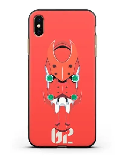 Чехол аниме Евангелион - Ева 02 силиконовый для iPhone XS Max