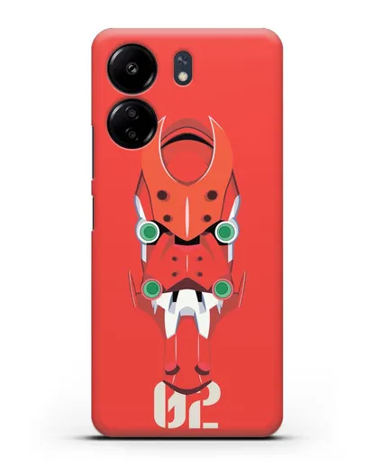 Чехол аниме Евангелион - Ева 02 силиконовый для Xiaomi Poco C65