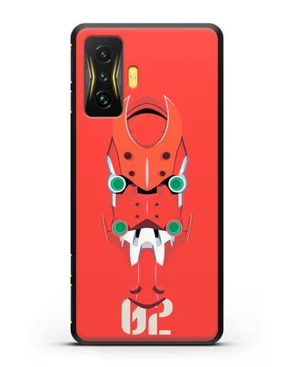 Чехол аниме Евангелион - Ева 02 силиконовый для Xiaomi Poco F4 GT