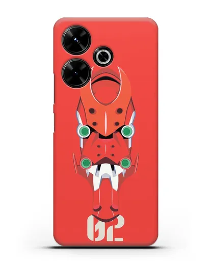 Чехол аниме Евангелион - Ева 02 силиконовый для Xiaomi Poco M6