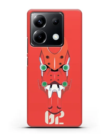 Чехол аниме Евангелион - Ева 02 силиконовый для Xiaomi Poco X6