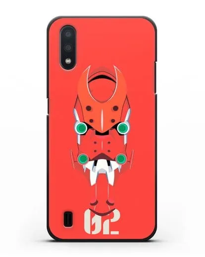 Чехол аниме Евангелион - Ева 02 силиконовый для Samsung Galaxy A01 [SM-A015F]