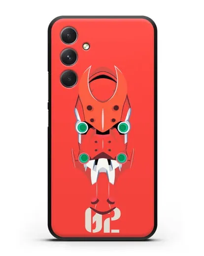 Чехол аниме Евангелион - Ева 02 силиконовый для Samsung Galaxy A54 [SM-A536]