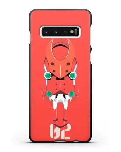 Чехол аниме Евангелион - Ева 02 силиконовый для Samsung Galaxy S10 Plus [SM-G975F]
