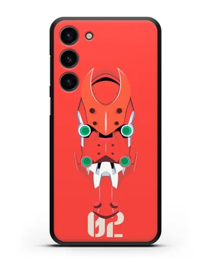 Чехол аниме Евангелион - Ева 02 силиконовый для Samsung Galaxy S23 Plus [SM-S916]