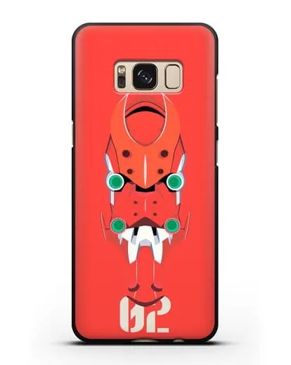 Чехол аниме Евангелион - Ева 02 силиконовый для Samsung Galaxy S8 [SM-950F]