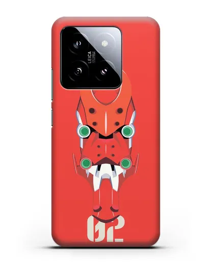 Чехол аниме Евангелион - Ева 02 силиконовый для Xiaomi 14