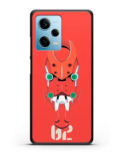 Чехол аниме Евангелион - Ева 02 силиконовый для Xiaomi Redmi Note 12 5G