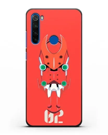 Чехол аниме Евангелион - Ева 02 силиконовый для Xiaomi Redmi Note 8