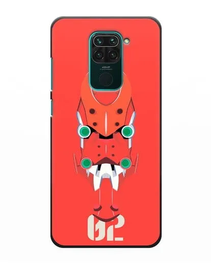 Чехол аниме Евангелион - Ева 02 силиконовый для Xiaomi Redmi Note 9