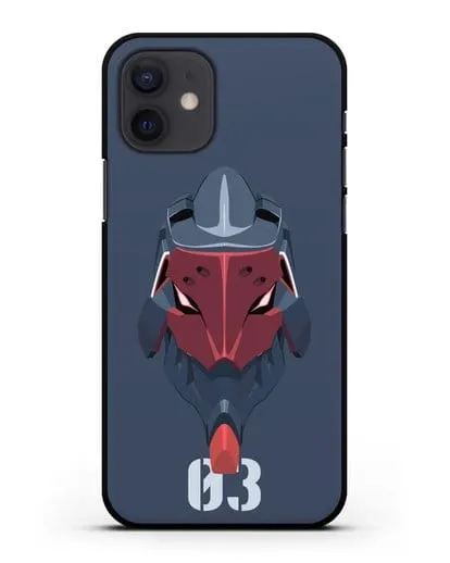 Чехол аниме Евангелион - Ева 03 силиконовый для iPhone 12