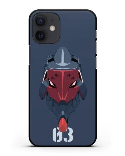 Чехол аниме Евангелион - Ева 03 силиконовый для iPhone 12 mini
