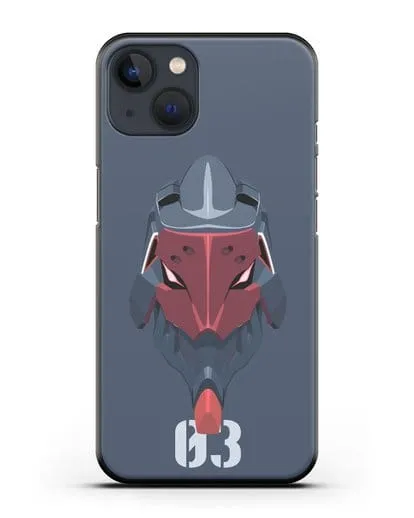 Чехол аниме Евангелион - Ева 03 силиконовый для iPhone 13