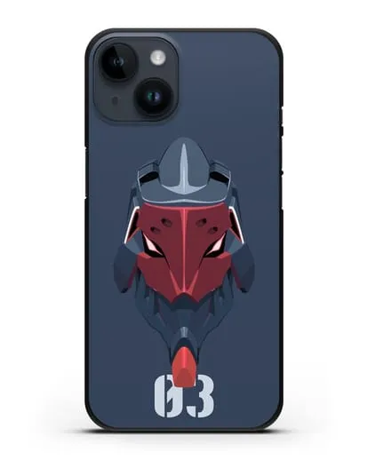 Чехол аниме Евангелион - Ева 03 силиконовый для iPhone 14