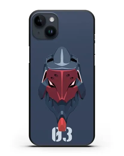 Чехол аниме Евангелион - Ева 03 силиконовый для iPhone 14 Plus