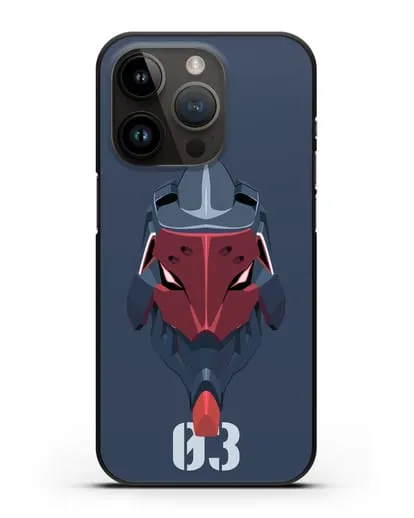 Чехол аниме Евангелион - Ева 03 силиконовый для iPhone 14 Pro