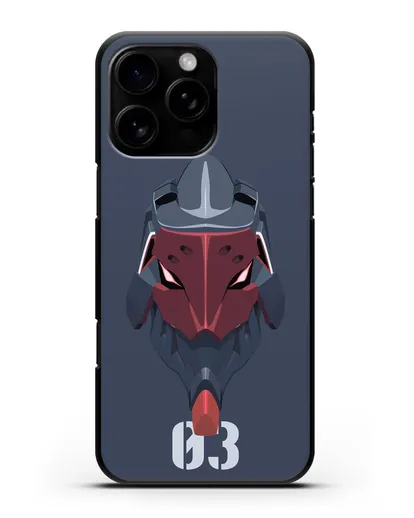Чехол аниме Евангелион - Ева 03 силиконовый для iPhone 16 Pro Max