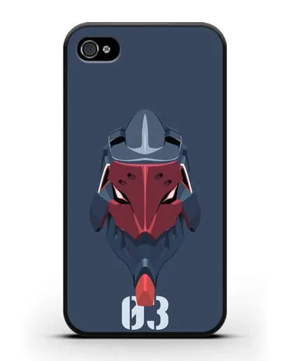 Чехол аниме Евангелион - Ева 03 силиконовый для iPhone 4/4s