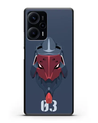 Чехол аниме Евангелион - Ева 03 силиконовый для Xiaomi Poco F5