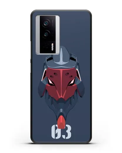 Чехол аниме Евангелион - Ева 03 силиконовый для Xiaomi Poco F5 Pro