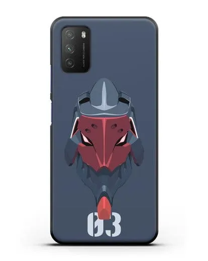 Чехол аниме Евангелион - Ева 03 силиконовый для Xiaomi Poco M3