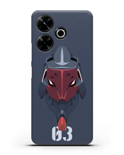 Чехол аниме Евангелион - Ева 03 силиконовый для Xiaomi Poco M6