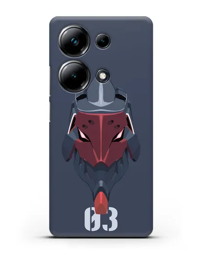 Чехол аниме Евангелион - Ева 03 силиконовый для Xiaomi Poco M6 Pro