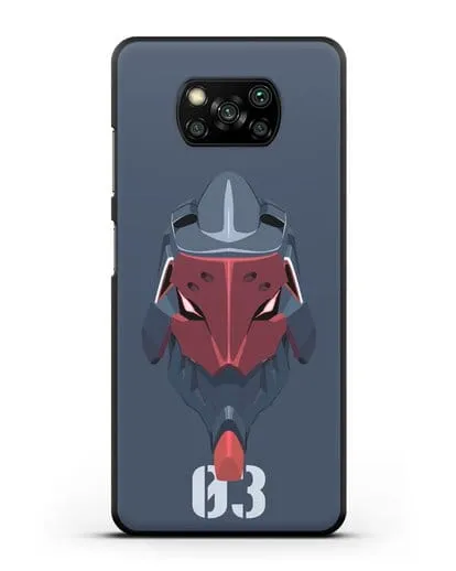 Чехол аниме Евангелион - Ева 03 силиконовый для Xiaomi Poco X3 Pro