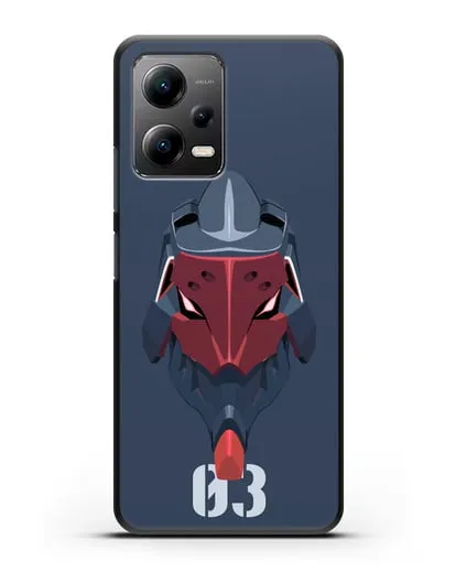 Чехол аниме Евангелион - Ева 03 силиконовый для Xiaomi Poco X5