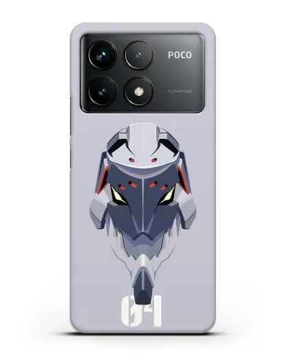 Чехол аниме Евангелион - Ева 04 силиконовый для Xiaomi Poco F6 Pro