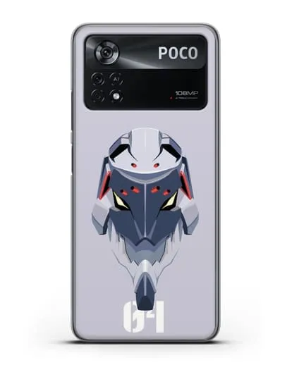 Чехол аниме Евангелион - Ева 04 силиконовый для Xiaomi Poco X4 Pro