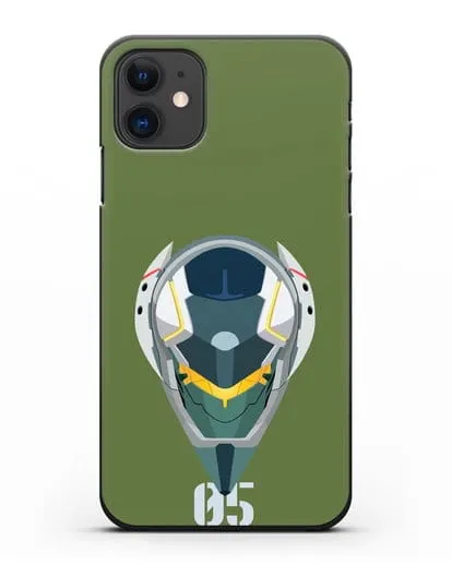 Чехол аниме Евангелион - Ева 05 силиконовый для iPhone 11