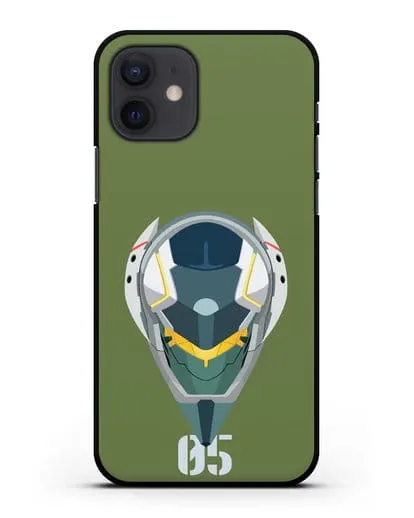 Чехол аниме Евангелион - Ева 05 силиконовый для iPhone 12