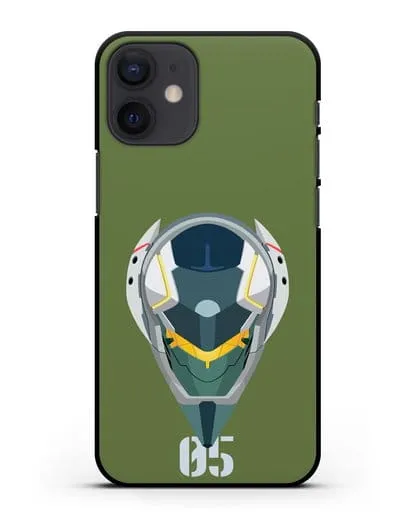 Чехол аниме Евангелион - Ева 05 силиконовый для iPhone 12 mini