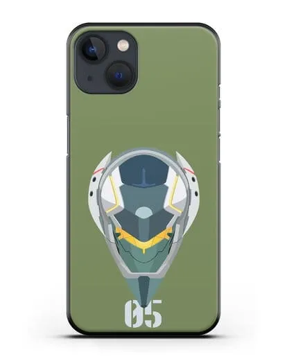 Чехол аниме Евангелион - Ева 05 силиконовый для iPhone 13