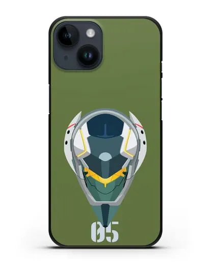 Чехол аниме Евангелион - Ева 05 силиконовый для iPhone 14