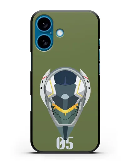 Чехол аниме Евангелион - Ева 05 силиконовый для iPhone 16