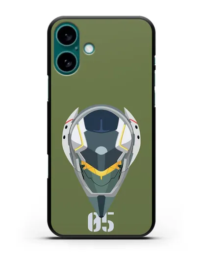 Чехол аниме Евангелион - Ева 05 силиконовый для iPhone 16 Plus