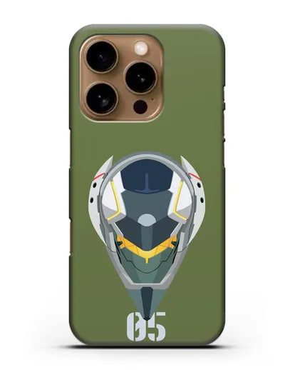 Чехол аниме Евангелион - Ева 05 силиконовый для iPhone 16 Pro