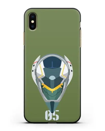 Чехол аниме Евангелион - Ева 05 силиконовый для iPhone XS Max