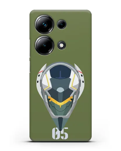 Чехол аниме Евангелион - Ева 05 силиконовый для Xiaomi Poco M6 Pro