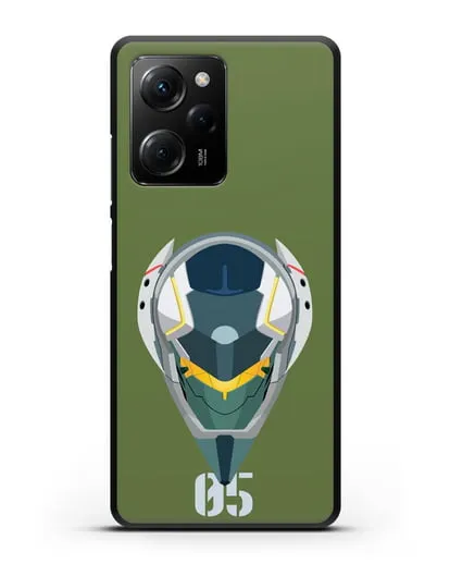 Чехол аниме Евангелион - Ева 05 силиконовый для Xiaomi Poco X5 Pro